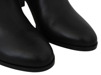 Thumbnail for Elegant Black Calf Leather Heeled Boots