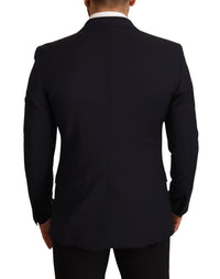 Thumbnail for Elegant Dark Blue Wool Blend Martini Suit
