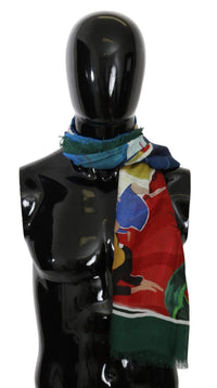 Thumbnail for Elegant Multicolor Modal-Cashmere Men's Scarf