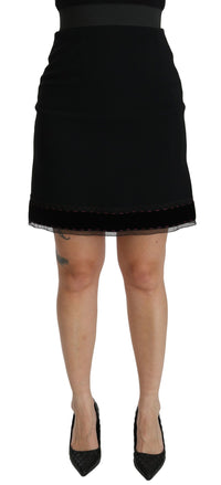 Thumbnail for Elegant High-Waist Black Skirt