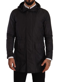 Thumbnail for Elegant Black Parka Hooded Jacket