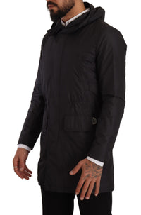 Thumbnail for Elegant Black Parka Hooded Jacket