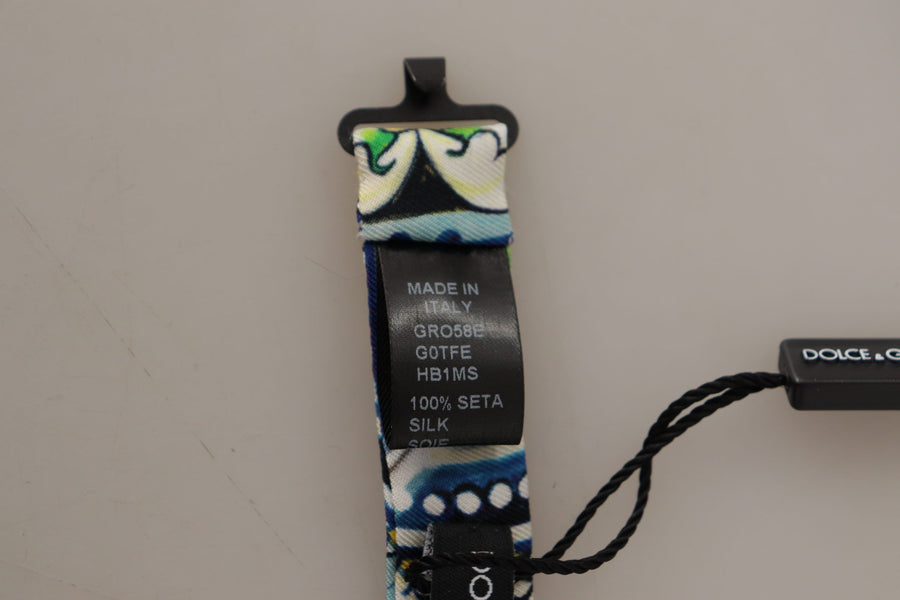 Majolica Print Silk Bow Tie