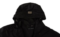 Thumbnail for Elegant Black Parka Hooded Jacket