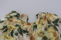 Thumbnail for Floral Silk Pleated Maxi Dress