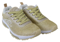 Thumbnail for Exquisite Gold Polyester Sport Sneakers