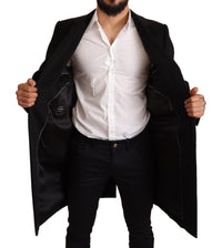 Thumbnail for Gray Long Cashmere Coat Jacket