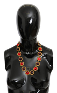 Thumbnail for Elegant Crystal Charm Statement Necklace