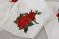 Thumbnail for Elegant Floral Embroidered Silk Blend Shirt