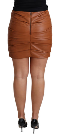 Thumbnail for High Waist Chic Leather Skirt