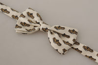 Thumbnail for Elegant Car Print Silk Bow Tie