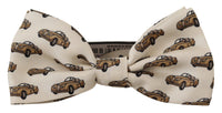 Thumbnail for Elegant Car Print Silk Bow Tie