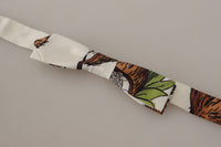 Thumbnail for Elegant White Silk Patterned Bow Tie