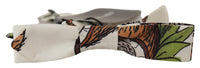 Thumbnail for Elegant White Silk Patterned Bow Tie