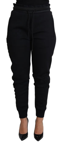 Thumbnail for Elegant Black Jogger Trousers with Iconic Logo