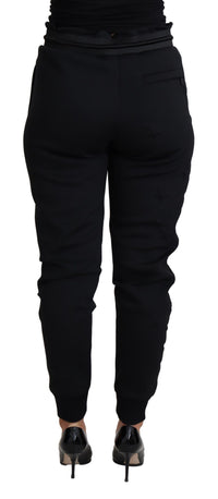 Thumbnail for Elegant Black Jogger Trousers with Iconic Logo
