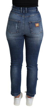 Thumbnail for Embellished High Waist Skinny Denim Jeans