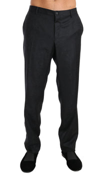 Thumbnail for Elegant Gray Patterned Formal Pants