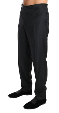 Thumbnail for Elegant Gray Patterned Formal Pants