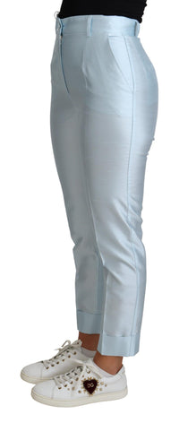 Thumbnail for Elegant High-Waisted Silk Trousers