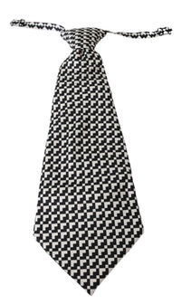 Thumbnail for Elegant Black Patterned Silk Tie