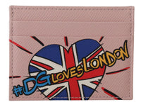 Thumbnail for Chic Pink Leather Cardholder with Exclusive Print