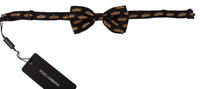 Thumbnail for Black Orange Car Print Silk Bow Tie