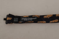 Thumbnail for Black Orange Car Print Silk Bow Tie