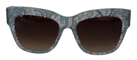 Thumbnail for Elegant Lace Detail Blue Sunglasses