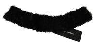 Thumbnail for Elegant Black Lambskin Scarf