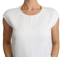 Thumbnail for Elegant White Cotton Blend Blouse