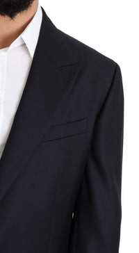 Thumbnail for Elegant Black Virgin Wool Men's Blazer