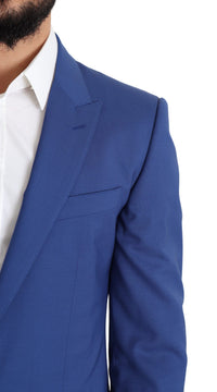 Thumbnail for Exquisite Blue Wool Martini Blazer Jacket
