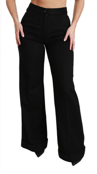 Thumbnail for Elegant High Waist Flared Cashmere Pants