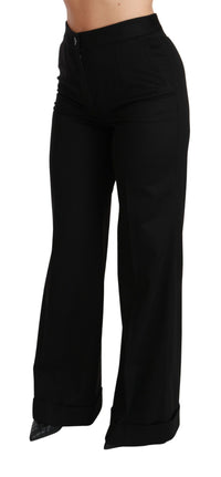 Thumbnail for Elegant High Waist Flared Cashmere Pants