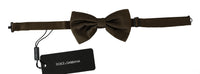 Thumbnail for Elegant Brown Polka Dot Silk Bow Tie