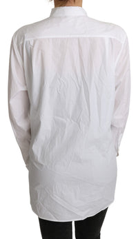 Thumbnail for Elegant Scarf Neck Cotton Blouse