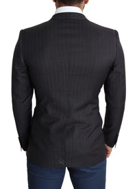 Thumbnail for Elegant Black Virgin Wool Martini Blazer