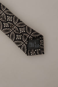 Thumbnail for Elegant Silk Black and White Bow Tie