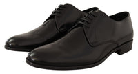 Thumbnail for Elegant Black Leather Derby Shoes