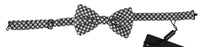 Thumbnail for Elegant Black White Circle Silk Bow Tie