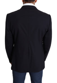 Thumbnail for Exquisite Black Wool Stretch Martini Blazer