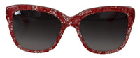 Thumbnail for Elegant Red Lace-Insert Sunglasses