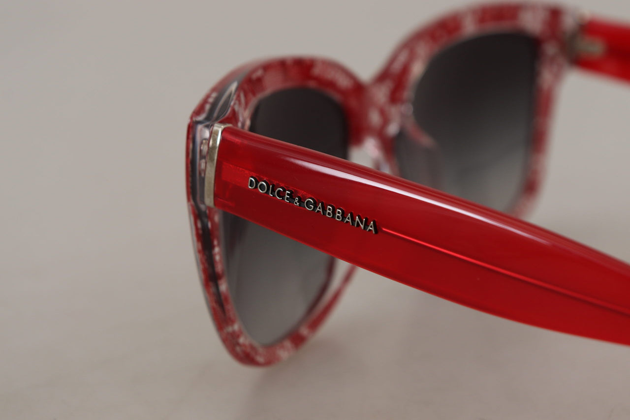 Elegant Red Lace-Insert Sunglasses