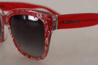 Thumbnail for Elegant Red Lace-Insert Sunglasses