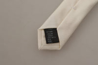 Thumbnail for Elegant White Silk Men's Tie