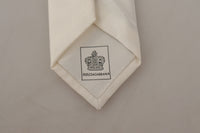 Thumbnail for Elegant White Silk Men's Tie