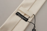 Thumbnail for Elegant White Silk Men's Tie