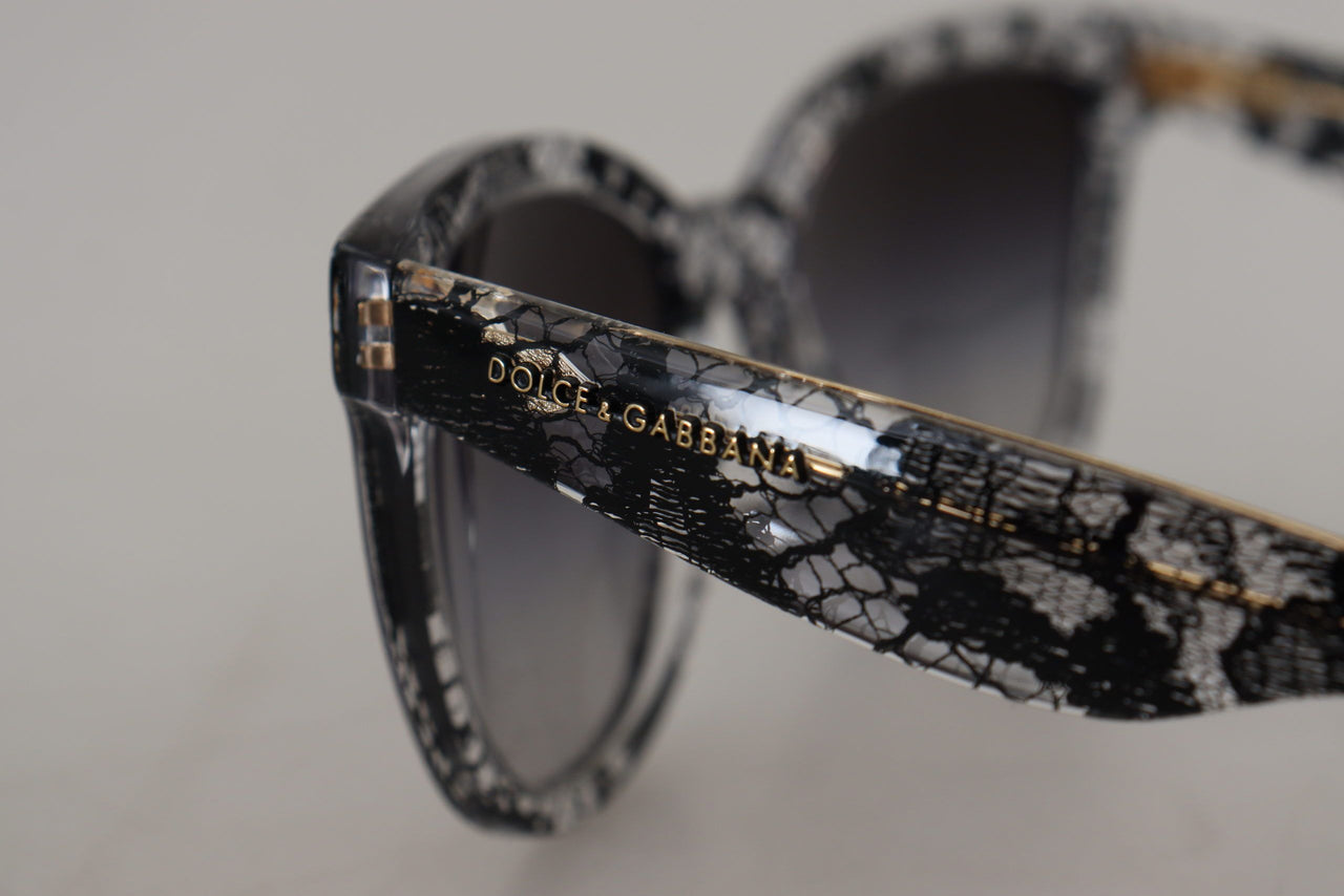 Elegant White Lace Applique Sunglasses