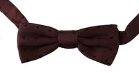 Thumbnail for Elegant Silk Purple Dotted Bow Tie